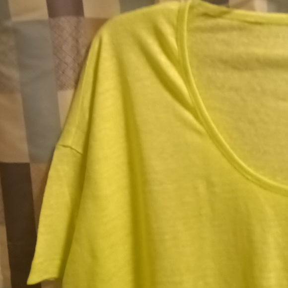 FINAL PRICE NWT J. CREW neon green 100% linen t-shirt Size XS - Picture 7 of 10